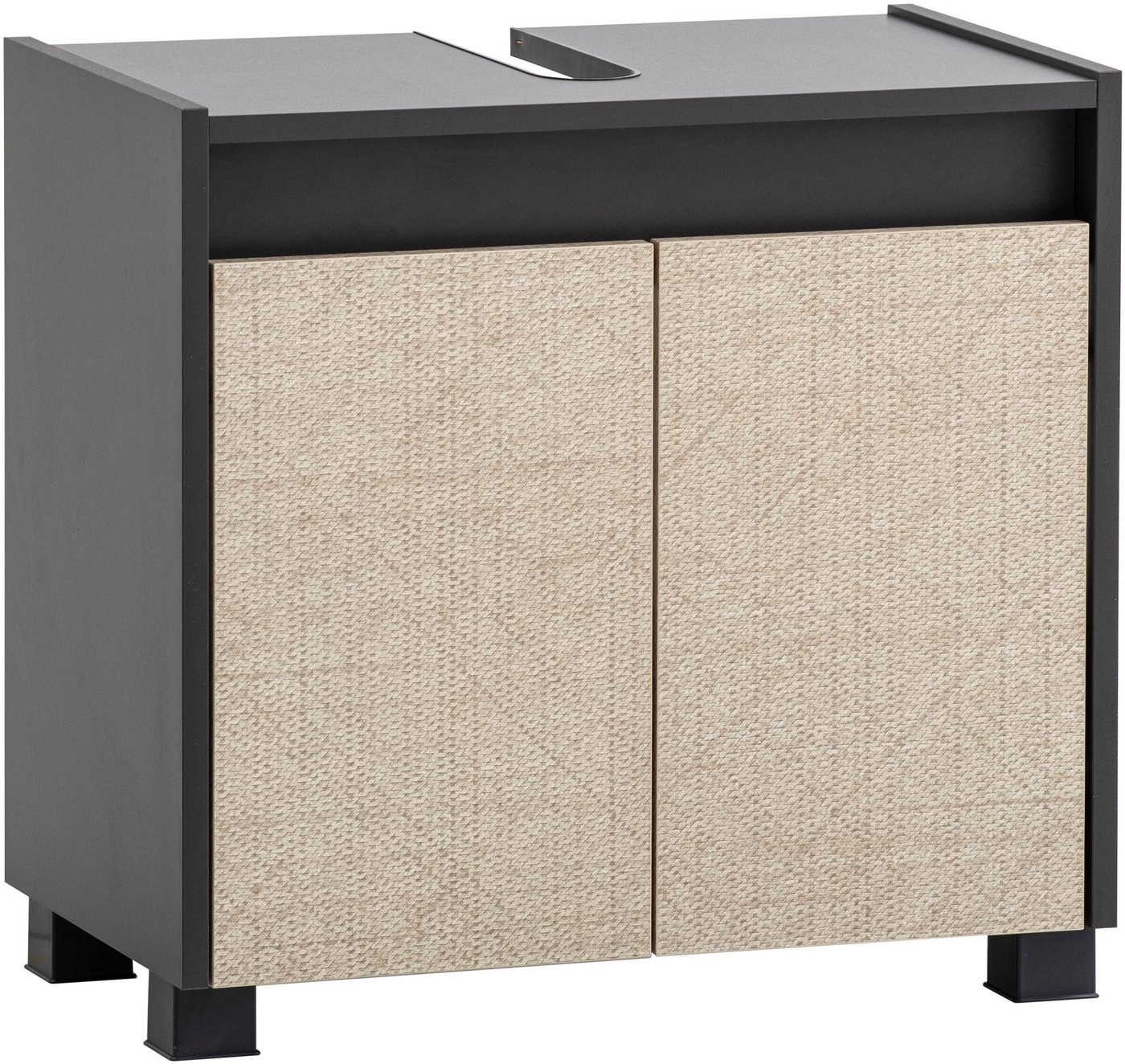 Schildmeyer Waschbeckenunterschrank Sander, Breite 56,9 cm, in Canasta Optik Made in Germany von Schildmeyer