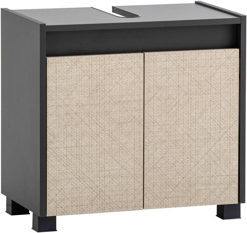 Schildmeyer Waschbeckenunterschrank Sander, Breite 56,9 cm, in Canasta Optik Made in Germany von Schildmeyer