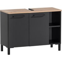 Schildmeyer Waschbeckenunterschrank "Breite 80,0 cm", mit fühlbarer Holzstruktur, Oberboden mit Siphonausschnitt von Schildmeyer