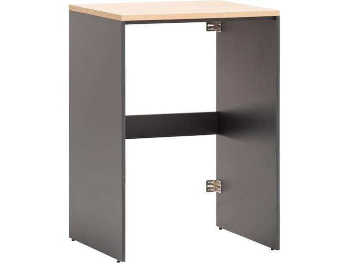 Waschmaschinenumbauschrank SCHILDMEYER Solea, Breite 67 cm , schwarz (anthrazit, eichehellfarben), B:67,1cm H:96cm T:60cm, FSC-zertifizierter Holzwerkstoff, Schränke, Variabel anbringbare Traverse, Stapelbar von Schildmeyer