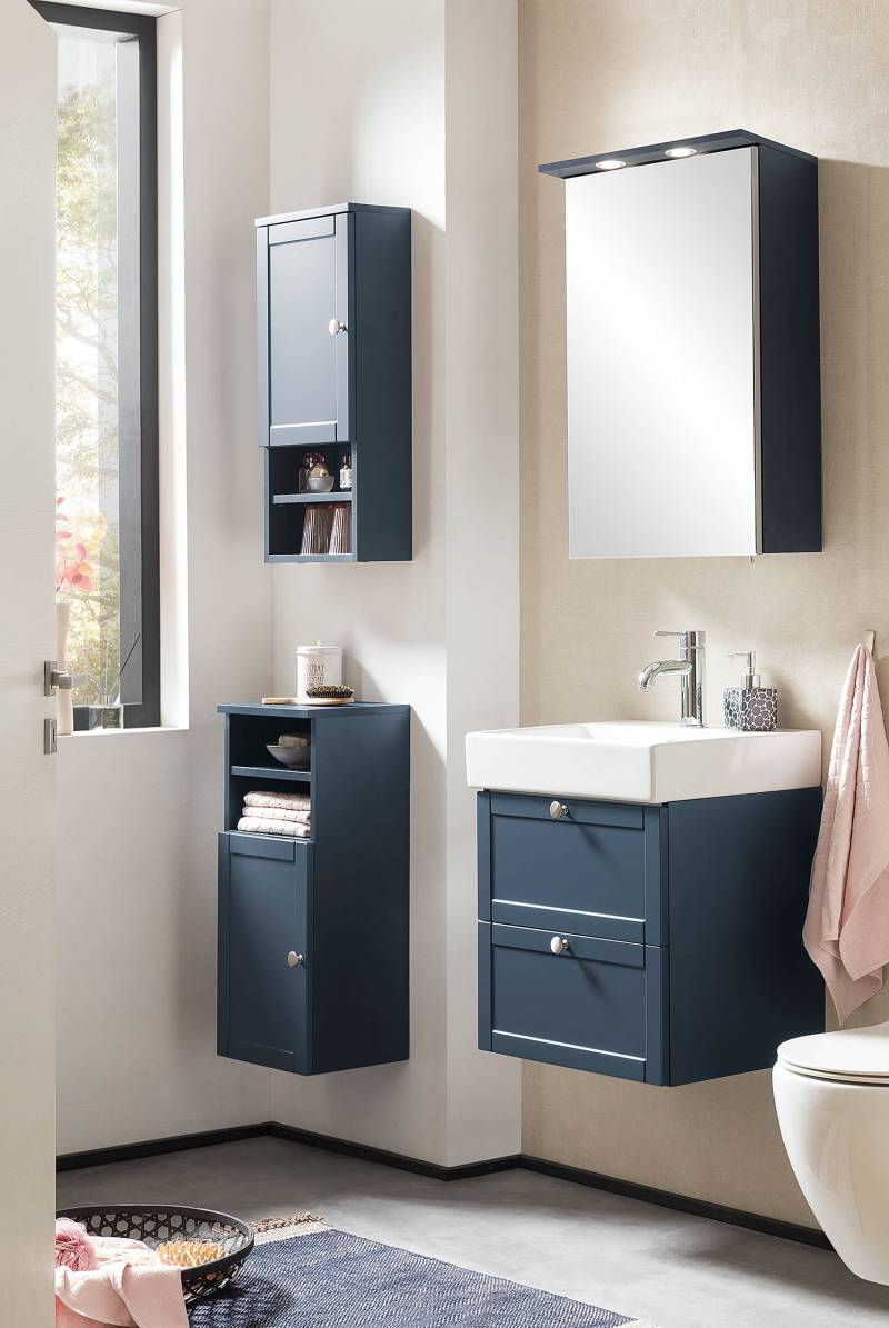 home24 Waschtisch Jesper 50 x 57 x 40cm Blau/Nachtblau von home24