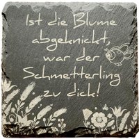 Schiefertafel Schmetterling 10x10 cm - Dekorative Tafel Mit Lustiger Gravur Geschenkidee Für Zuhause & Garten Schiefertafel Schmetterling 10x10 cm - Dekorative Tafel Mit Lustiger Gravur Geschenkidee Für Zuhause & Garten von Schildmond
