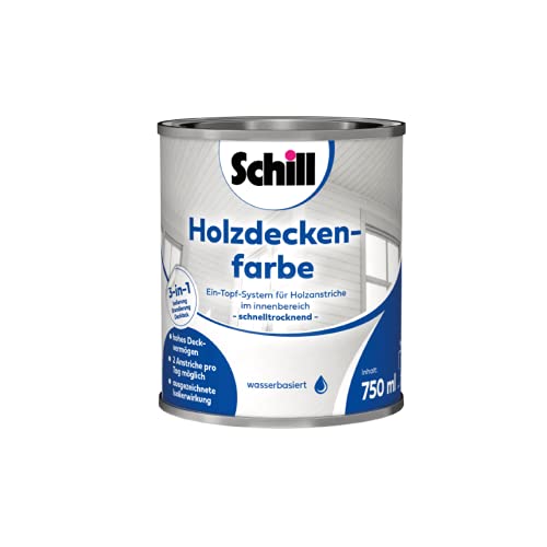 Schill Holzdeckenfarbe weiß (0,75 Liter) von Schill