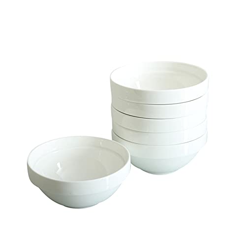 Alzweckschale Stapelschale Porzellen weiss Salatschale Schale stapelbar 6er Set Ø 14 cm von Schillerbach