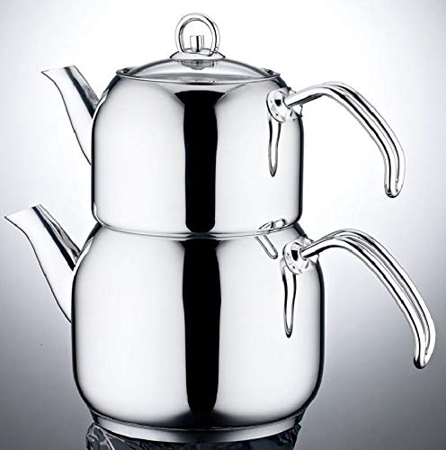 Mini Türkischer Teekocher Set Caydanlik Teekanne Edelstahl Kanne Mini Türkischer Teekocher Set Caydanlik Teekanne Edelstahl Kanne von Schillerbach