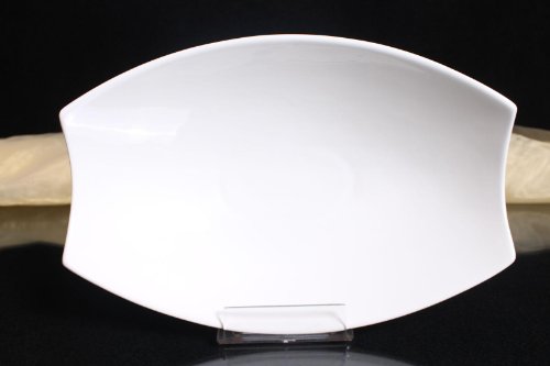 Schale oval Dekorschale Porzellan weiss Salatschale Obstschale Ø 37/25 von Schillerbach