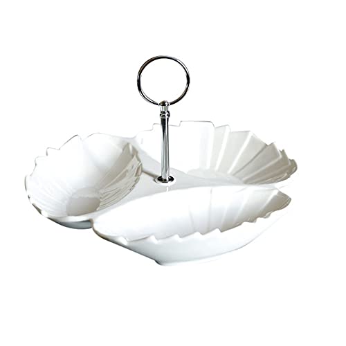 Snackschale Schale aus Porzellan verchromte Griff Konfektschale Snackschale Schale aus Porzellan verchromte Griff Konfektschale von Schillerbach