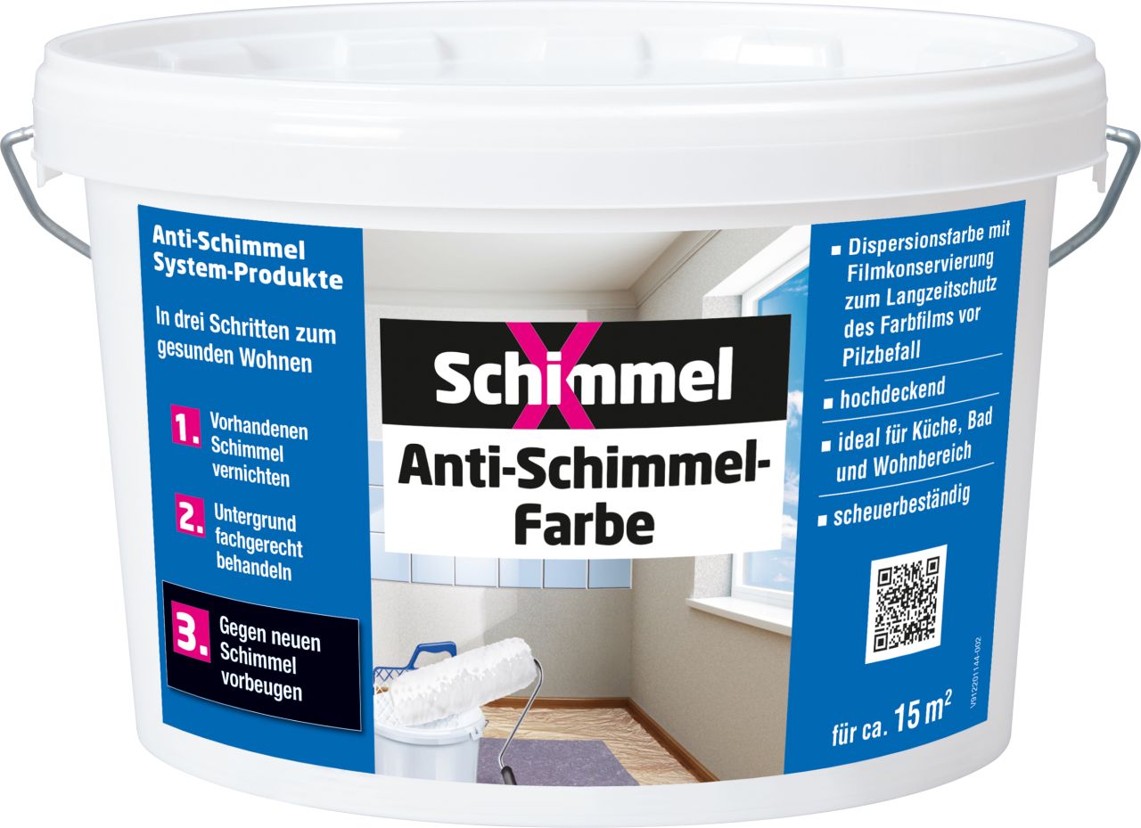 Schimmel X Anti-Schimmel-Farbe 2,5 L weiß von Schimmel X