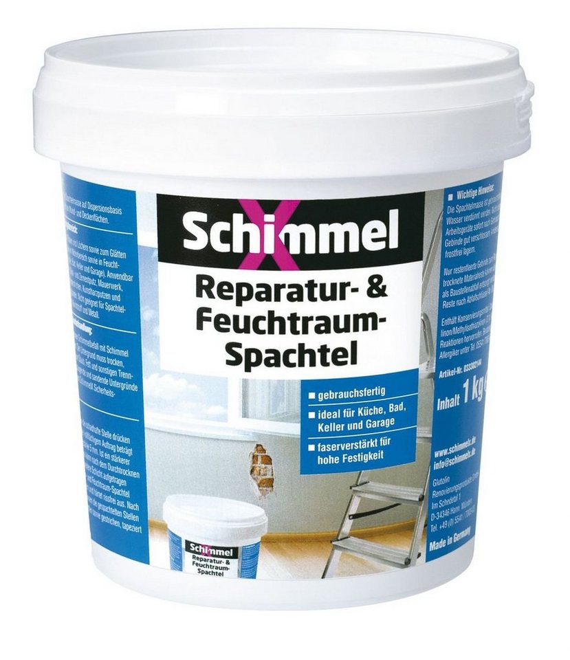 Schimmel X Anti-Schimmel-Grundierung Schimmel X Reparatur- und Feuchtraumspachtel 1 kg von Schimmel X