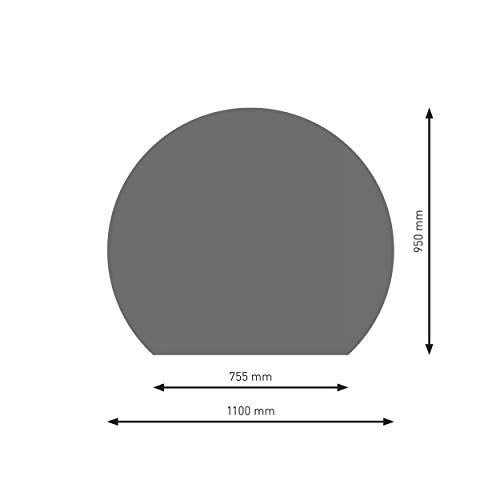 Schindler + Hofmann PU075-1B7-gg Bodenplatte B7 Kreisabschnitt gussgrau pulverbeschichtet 1100 x 950 mm von Schindler + Hofmann