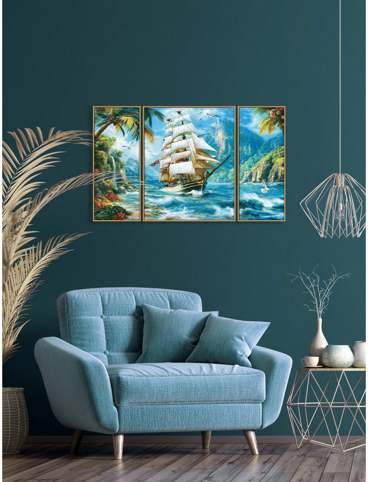 Schipper Malen nach Zahlen Malen nach Zahlen Triptychon 50x80cm Segelschiff Südsee 609260927 Schipper Malen nach Zahlen Malen nach Zahlen Triptychon 50x80cm Segelschiff Südsee 609260927 von Schipper