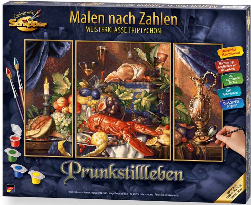 Schipper Malen nach Zahlen Meisterklasse Triptychon - Prunkstillleben, Made in Germany von Schipper