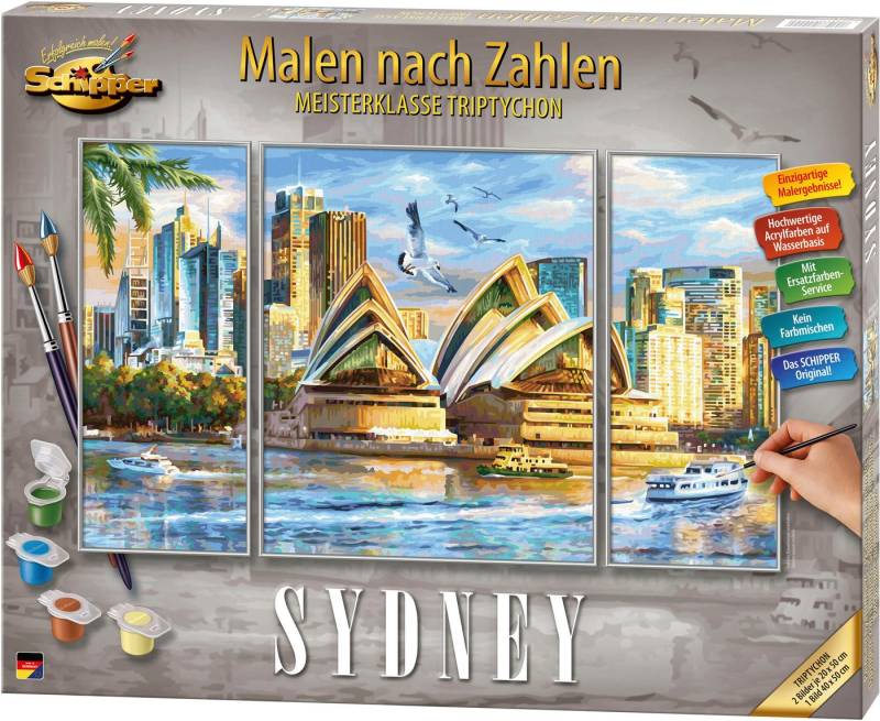 Schipper Malen nach Zahlen Meisterklasse Triptychon - Sydney, Made in Germany von Schipper