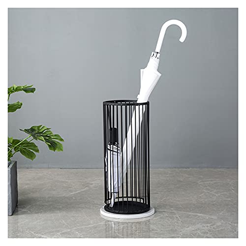 Schirmständer Metallschirmständer, EIN Freistehender Regenschirmständer Mit Großer Kapazität, Der Für Hotelbüros Geeignet Ist, Mit Tropfschale Und Haken Für 8-12 Regenschirme (Color : Black) von Schirmständer
