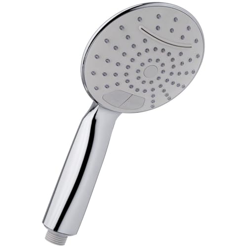 Schläfer 1304400 | Handbrause rund Verchromt, 2 Strahlart, Antikalk-Düsen, Duschkopf Silber, Duschbrause, Bad-Zubehör, Brausekopf Dusche, Chrome von Schläfer