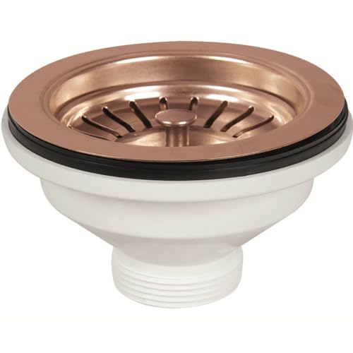 Schläfer 439729 | Ablaufstopfen für Spüle, Korbtyp PVD Kupferfarbe, ohne Überlauf 1 "1/2 Loch Ø90 mm, Ablauf-Ø114 mm, Standard-Edelstahl-Ablauf mit Schraube und Korb Schläfer 439729 | Ablaufstopfen für Spüle, Korbtyp PVD Kupferfarbe, ohne Überlauf 1 "1/2 Loch Ø90 mm, Ablauf-Ø114 mm, Standard-Edelstahl-Ablauf mit Schraube und Korb von Schläfer