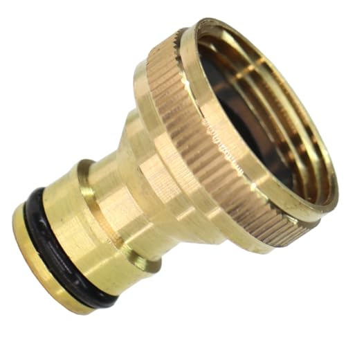 Schläfer 681102 | Schlauchanschluss 3/4 IG diam 26,9mm mit Innengewinde, Messing blank Schlauchverschraubung 3/4 Zoll, Adapter aus hochwertigem Messing Hahnstück für Garten, Schlauch, Waschmaschine von Schläfer