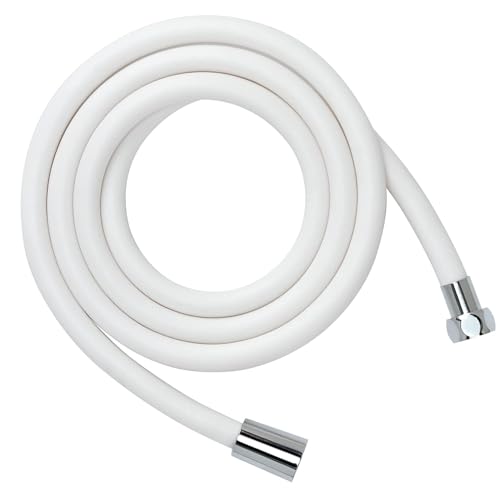 Schläfer 805490 | Brauseschlauch 150cm weiß, Universal-Silikon, flexibler Brauseschlauch Standardanschluss 1/2 Messinganschlüsse, flexibler Schlauch für Handbrause und Handbrause Antilegionella Lux von Schläfer