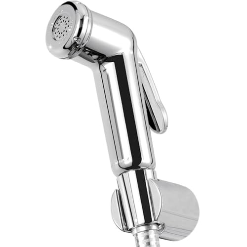 Schläfer 8112 - Bidet Handbrause Toilette - Set - Abs- Bidet Sprayer Shattaf - Waschbecken - Handbrause WC - Spray Handbrause - Chrom glänzend - Inkl Wandhalterung von Schläfer