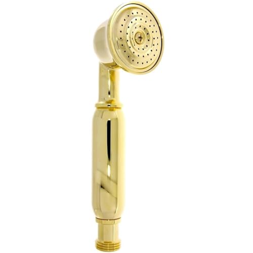 Schläfer 81135110 | Handbrause Nostalgie, Gold-Flash Retrò-Handbrause, 1 Strahlart, Brause aus Messing, Brausekopf für Dusche und Badewanne Vintage von Schläfer