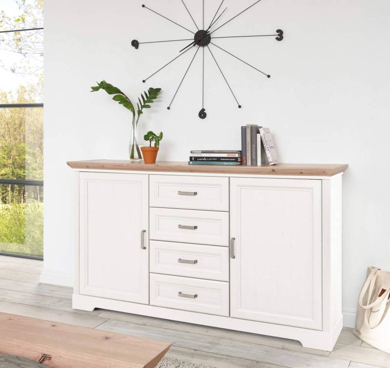 Sideboard Kommode JASMIN Pinie weiß Nachbildung von SchlafKONTOR