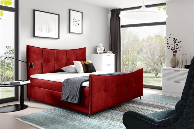 Schlaffabrik Boxspringbett BERGAMO LUX (Fresh 8), inkl. Matratze, Topper, Stauraum von Schlaffabrik