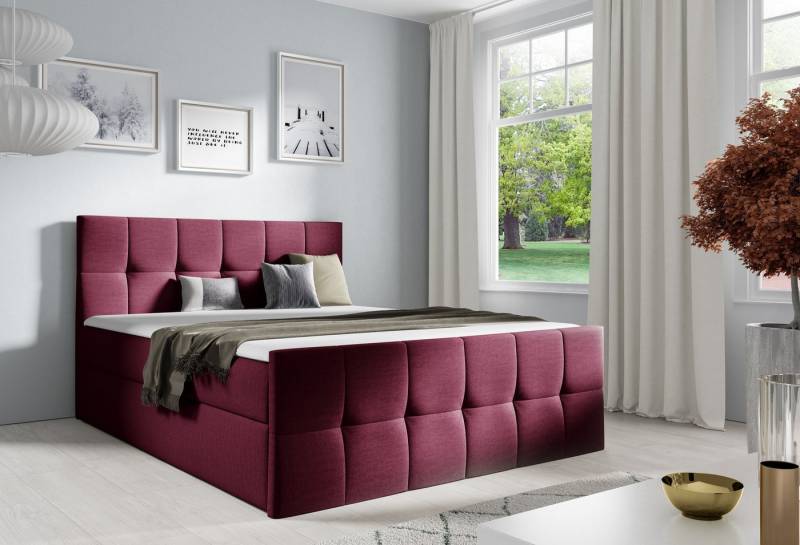 Schlaffabrik Boxspringbett CHARLOTTE (Amor Velvet 4307), inkl. Matratze, Topper, Stauraum von Schlaffabrik