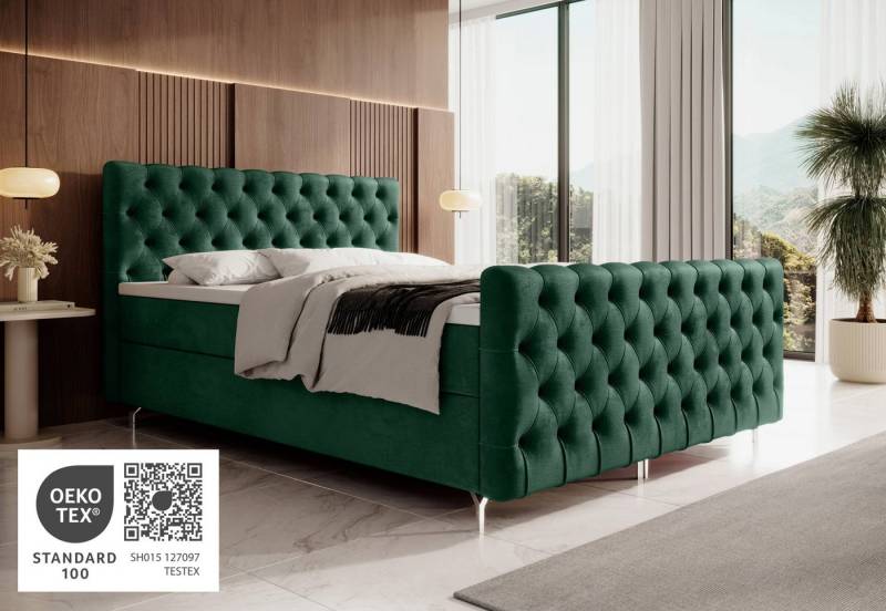 Schlaffabrik Boxspringbett CHESTER PLUS (Monolith 84), inkl. Matratze, inkl. Stauraum im Bettkasten, optional mit Topper von Schlaffabrik