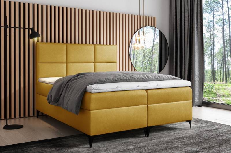 Schlaffabrik Boxspringbett FAVA (Fancy 48), inkl. Matratze, Topper, Stauraum von Schlaffabrik