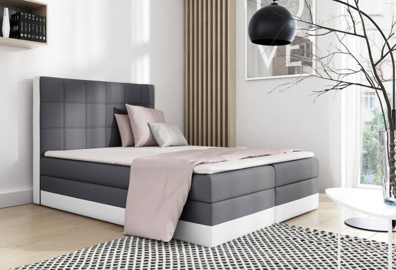 Schlaffabrik Boxspringbett LORICE (Sawana 5 + Soft 17), inkl. Matratze, Topper, Stauraum von Schlaffabrik