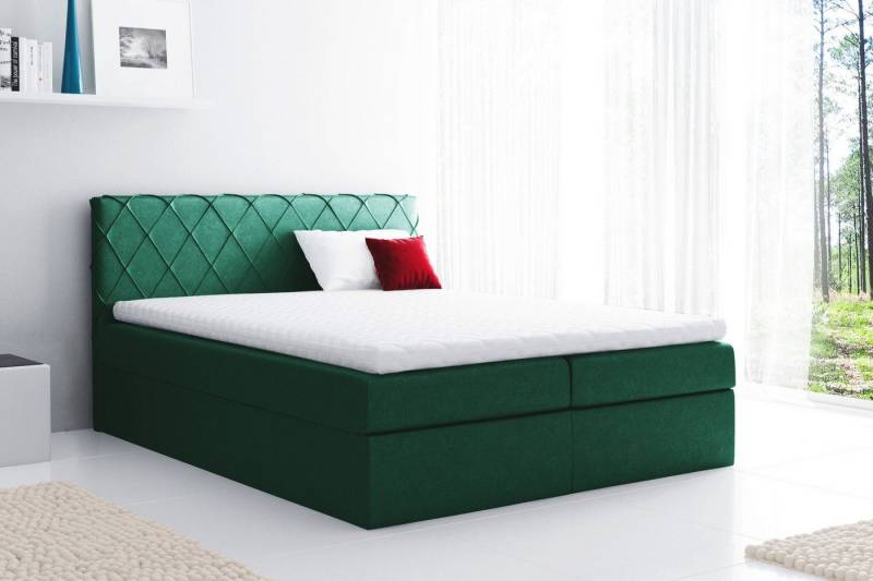 Schlaffabrik Boxspringbett PAROS (Riviera 38), inkl. Matratze, Topper, Stauraum von Schlaffabrik