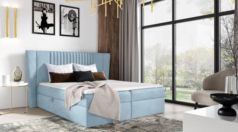 Schlaffabrik Boxspringbett SPARK (Spark 9), inkl. Matratze, Topper, LED, Stauraum von Schlaffabrik