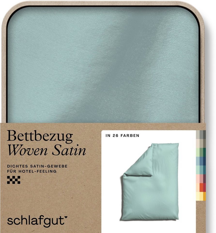 Bettbezug Woven Satin, Schlafgut (1 St), besonders dicht gewebt, Mix & Match: passender Kissenbezug erhältlich von Schlafgut