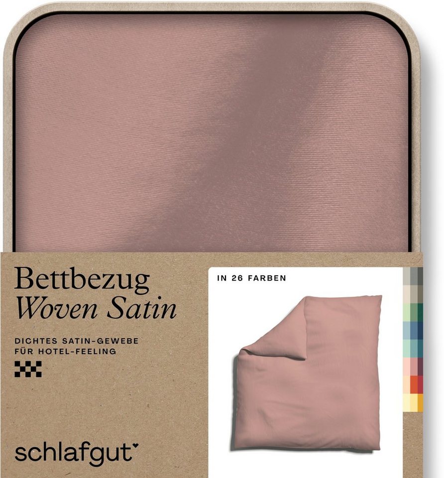 Bettbezug Woven Satin, Schlafgut (1 St), besonders dicht gewebt, Mix & Match: passender Kissenbezug erhältlich von Schlafgut