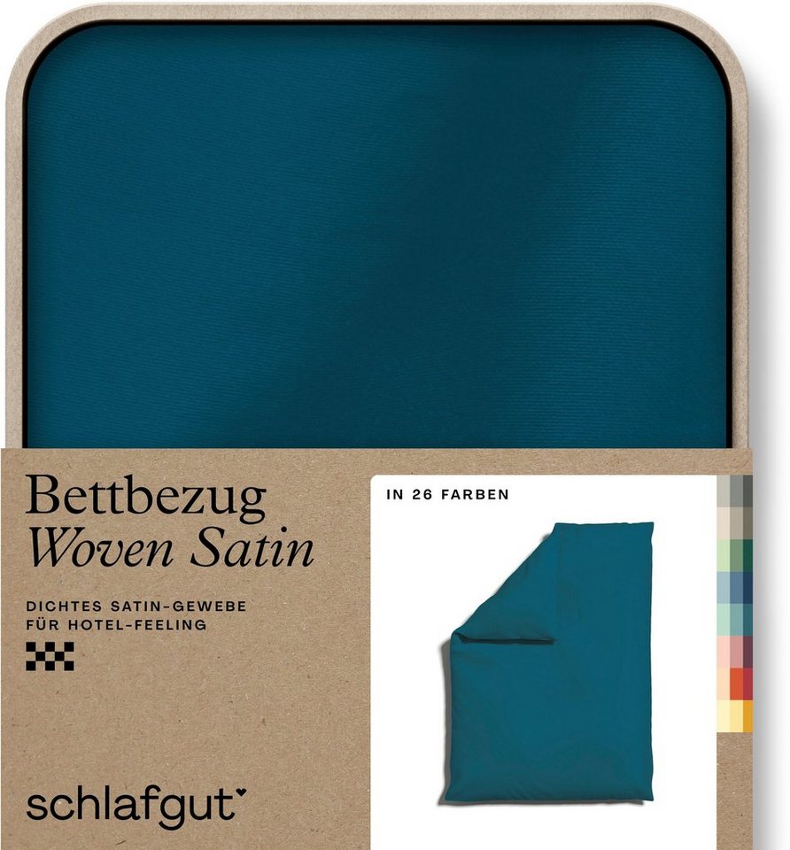 Bettbezug Woven Satin, Schlafgut (1 St), besonders dicht gewebt, Mix & Match: passender Kissenbezug erhältlich von Schlafgut