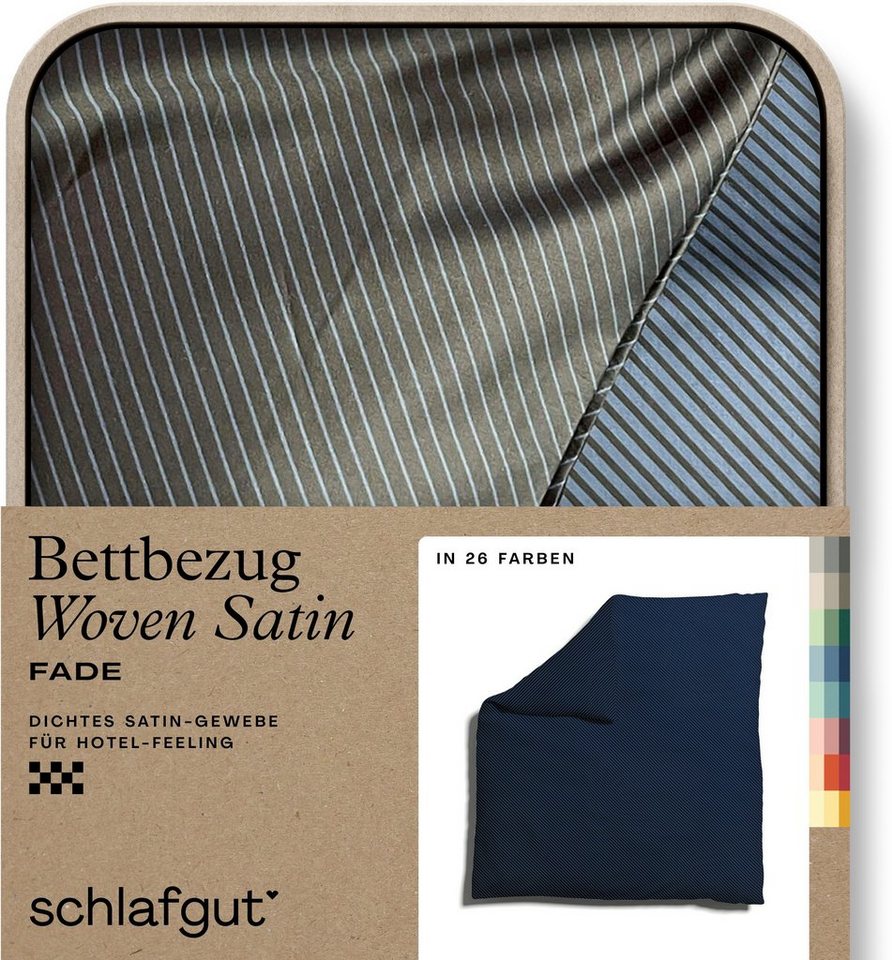 Bettbezug Woven Satin Fade mit feinen Streifen, Schlafgut (1 St), mit Farbverlauf, Mix & Match: passender Kissenbezug erhältlich von Schlafgut