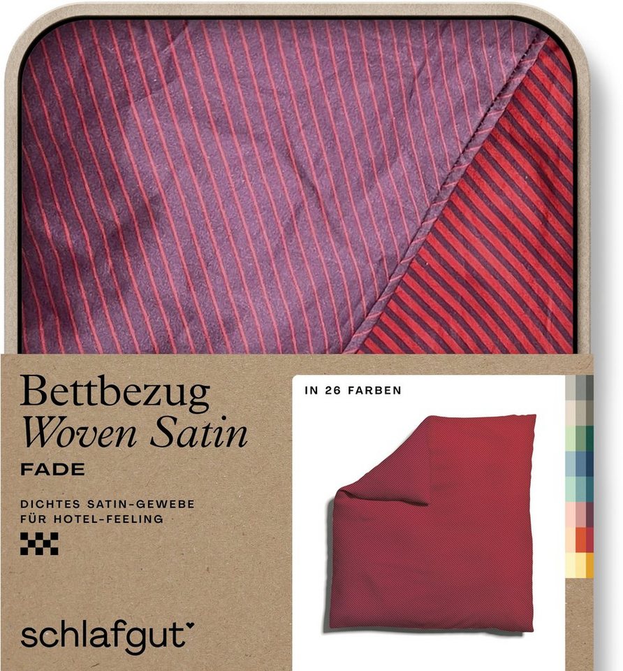 Bettbezug Woven Satin Fade mit feinen Streifen, Schlafgut (1 St), mit Farbverlauf, Mix & Match: passender Kissenbezug erhältlich von Schlafgut