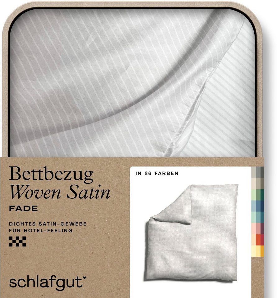 Bettbezug Woven Satin Fade mit feinen Streifen, Schlafgut (1 St), mit Farbverlauf, Mix & Match: passender Kissenbezug erhältlich von Schlafgut