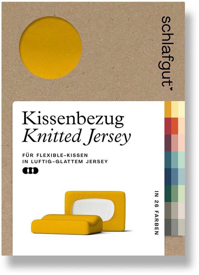 Schlafgut Kissenbezug Pure flexibler Kissenbezug für Nackenstützkissen, (1 Stück), Bio-Baumwolle mit Elasthan, mit Gummizug, bügelfrei von Schlafgut
