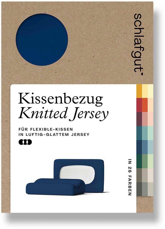 Schlafgut Kissenbezug Pure flexibler Kissenbezug für Nackenstützkissen, (1 Stück), Bio-Baumwolle mit Elasthan, mit Gummizug, bügelfrei von Schlafgut