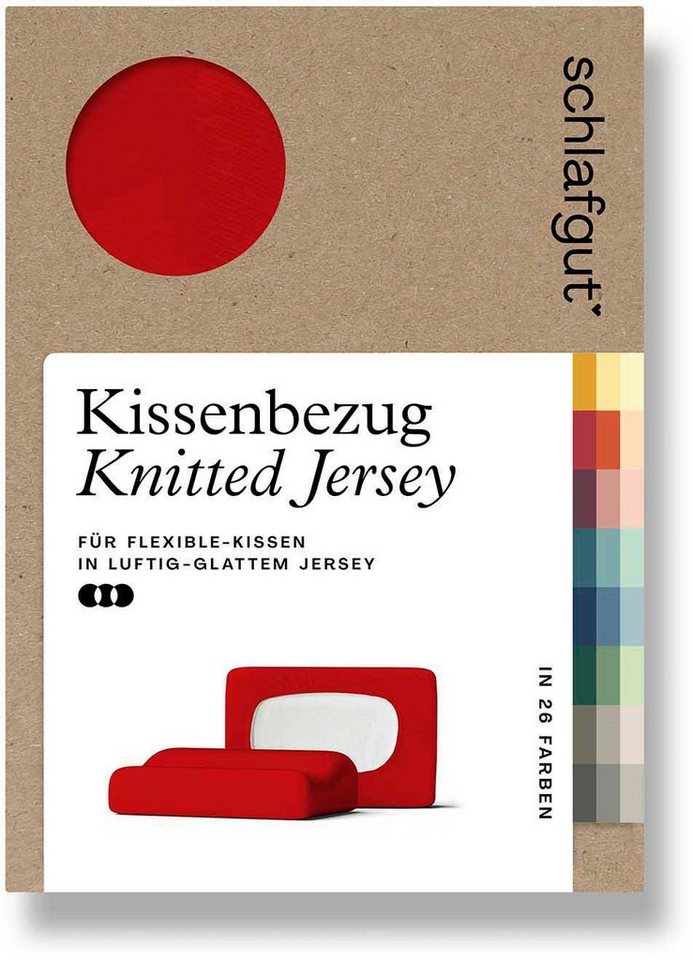 Schlafgut Kissenbezug Pure flexibler Kissenbezug für Nackenstützkissen, (1 Stück), Bio-Baumwolle mit Elasthan, mit Gummizug, bügelfrei von Schlafgut