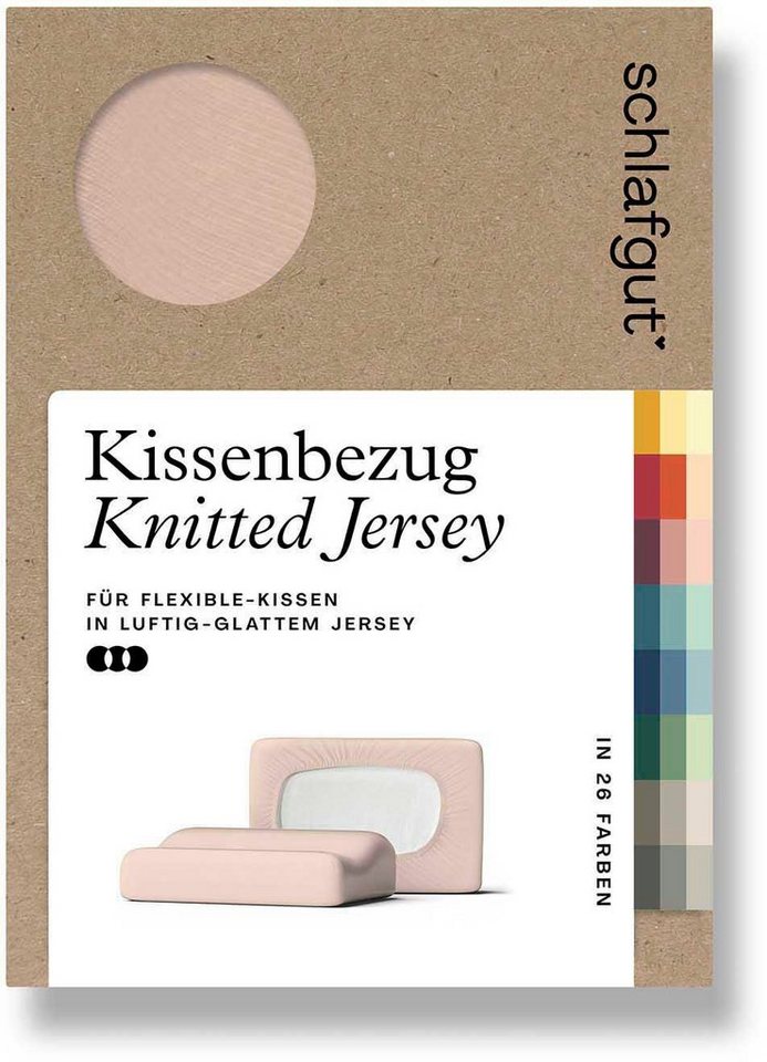 Kissenbezug Pure flexibler Kissenbezug für Nackenstützkissen, Schlafgut (1 Stück), Bio-Baumwolle mit Elasthan, mit Gummizug, bügelfrei von Schlafgut