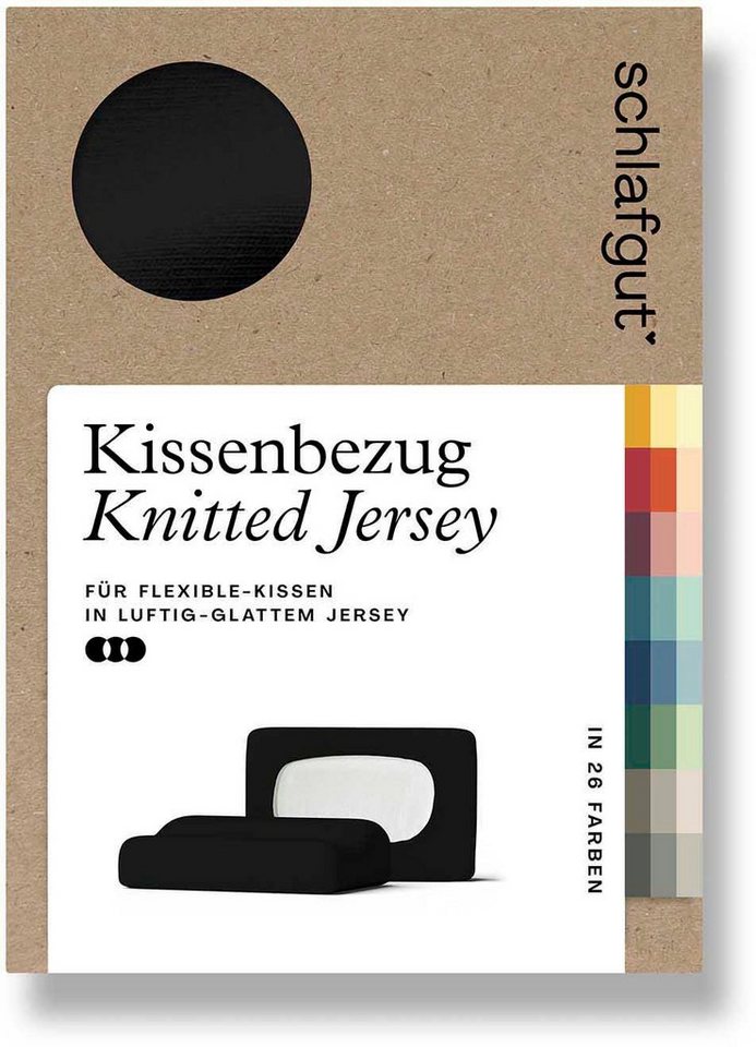 Schlafgut Kissenbezug Pure flexibler Kissenbezug für Nackenstützkissen, (1 Stück), Bio-Baumwolle mit Elasthan, mit Gummizug, bügelfrei von Schlafgut