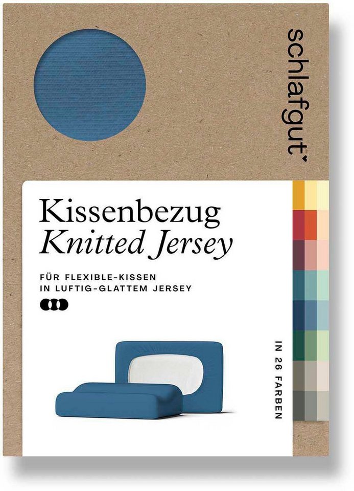 Schlafgut Kissenbezug Pure flexibler Kissenbezug für Nackenstützkissen, (1 Stück), Bio-Baumwolle mit Elasthan, mit Gummizug, bügelfrei von Schlafgut