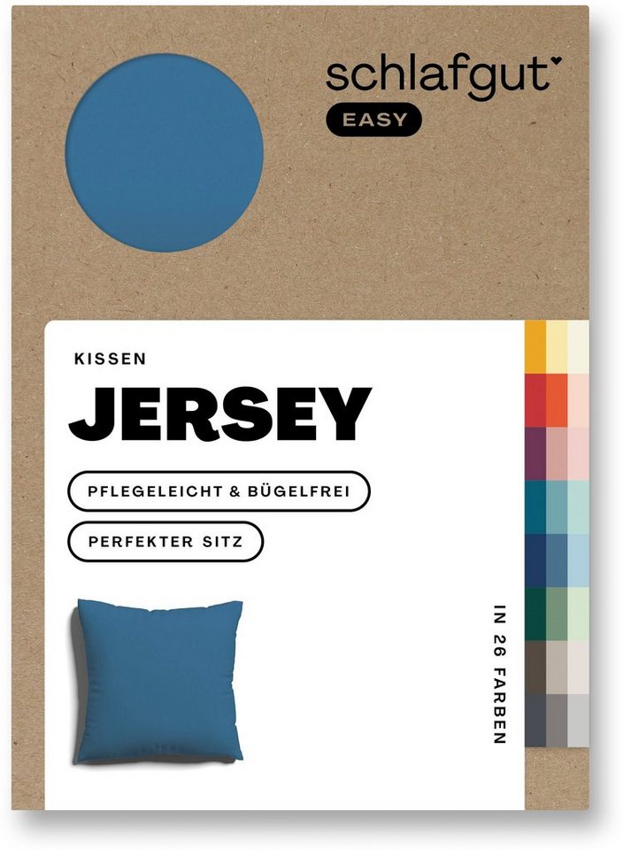 Kissenbezug EASY Jersey, Schlafgut (1 Stück), Kissenhülle mit Reißverschluss, weich und saugfähig, Kissenbezug von Schlafgut