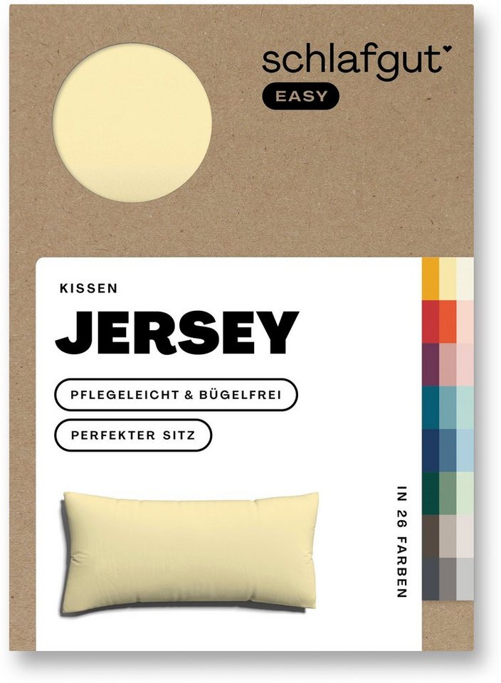 Kissenbezug EASY Jersey, Schlafgut (1 Stück), Kissenhülle mit Reißverschluss, weich und saugfähig, Kissenbezug von Schlafgut