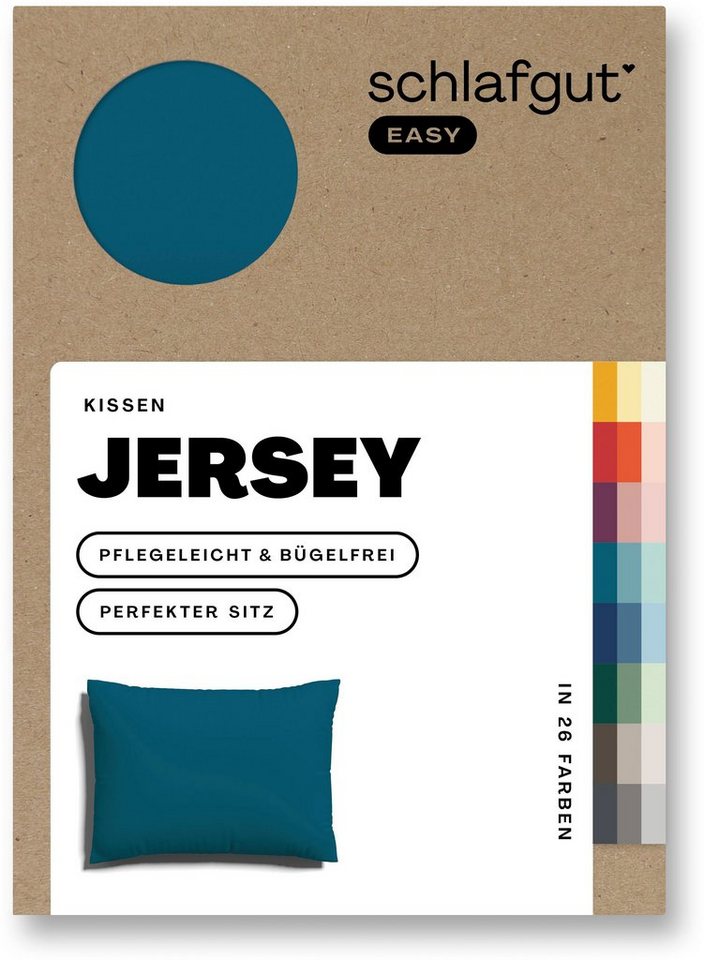 Kissenbezug EASY Jersey, Schlafgut (1 Stück), Kissenhülle mit Reißverschluss, weich und saugfähig, Kissenbezug von Schlafgut