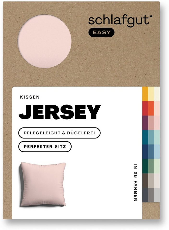 Kissenbezug EASY Jersey, Schlafgut (1 Stück), Kissenhülle mit Reißverschluss, weich und saugfähig, Kissenbezug von Schlafgut