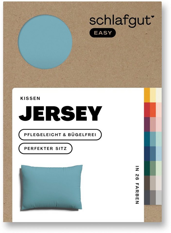 Kissenbezug EASY Jersey, Schlafgut (1 Stück), Kissenhülle mit Reißverschluss, weich und saugfähig, Kissenbezug von Schlafgut