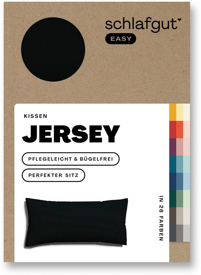 Kissenbezug EASY Jersey, Schlafgut (1 Stück), Kissenhülle mit Reißverschluss, weich und saugfähig, Kissenbezug von Schlafgut